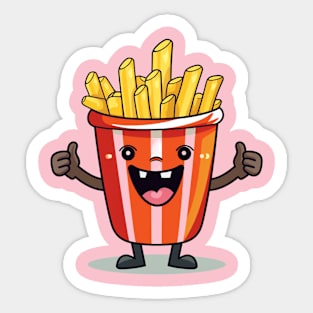 kawaii french fries T-Shirt cute potatofood Sticker